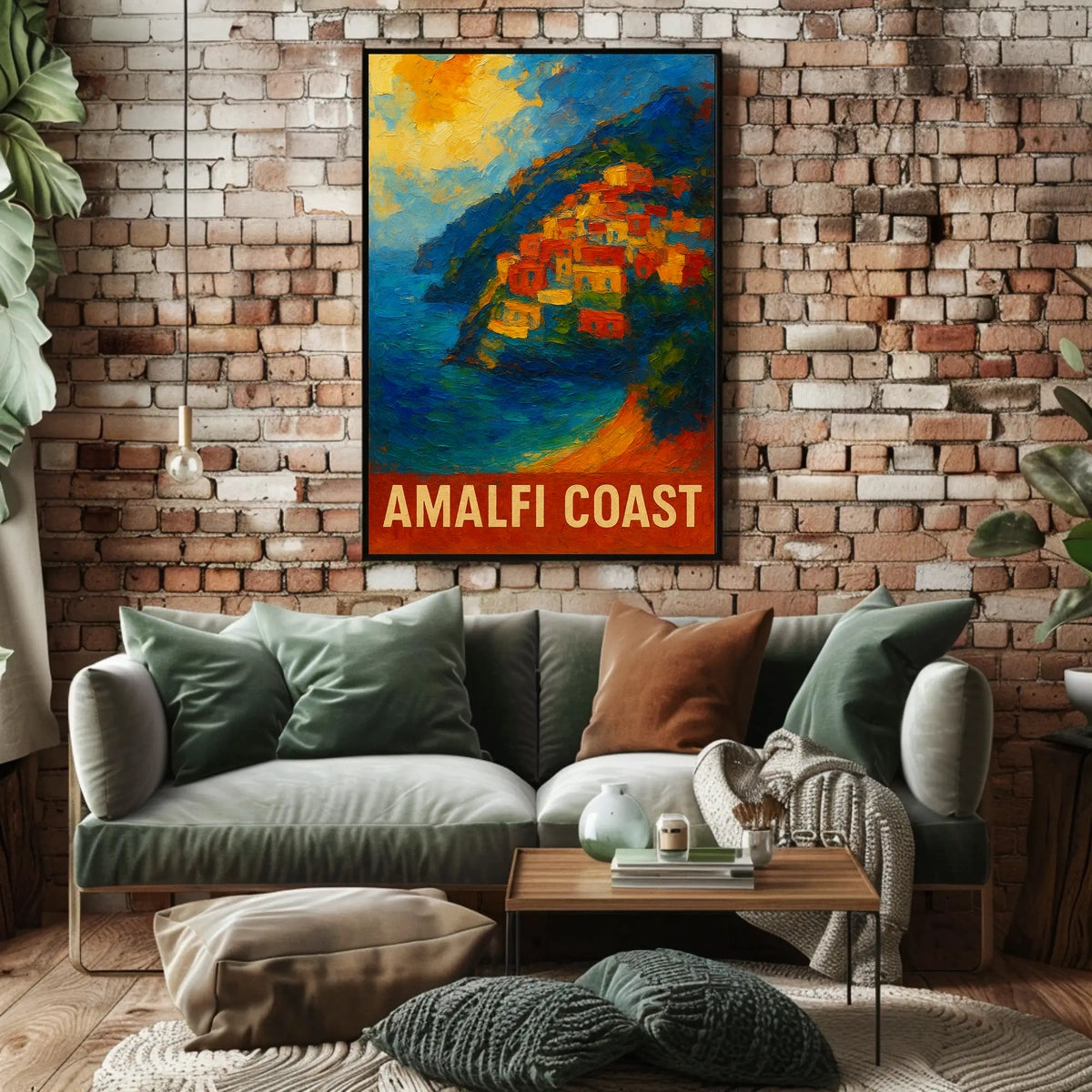 Amalfi Coast Poster Wall Art For Coastal Decor Gift