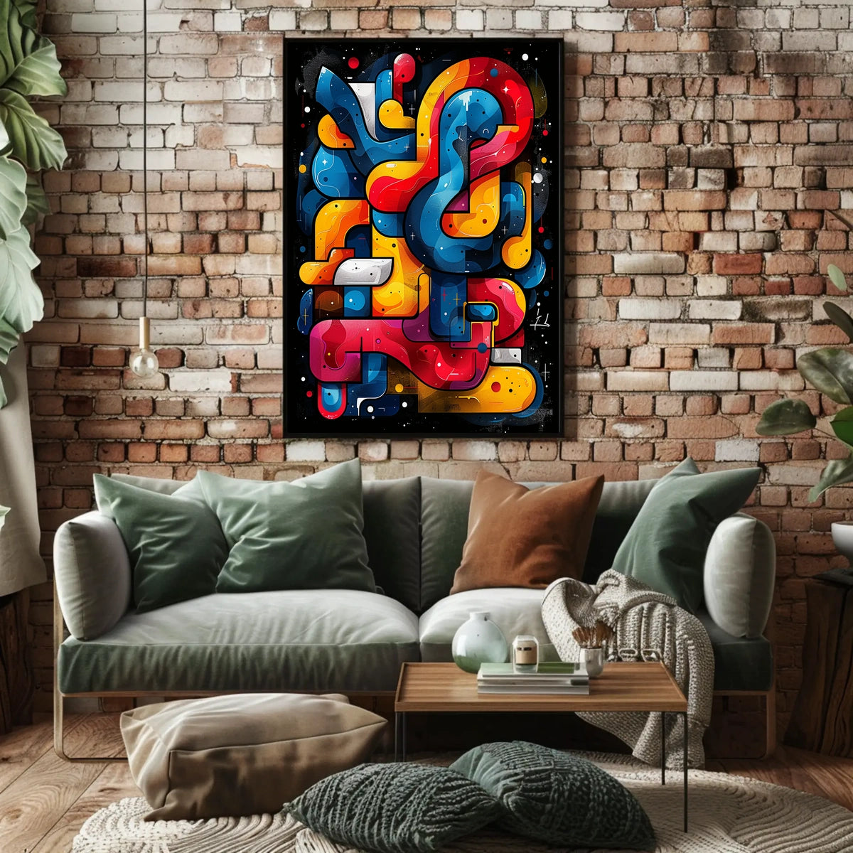 Colorful Abstract Maze Abstract Poster