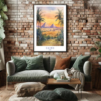Sunset Over the Pyramids Poster PosterGoat