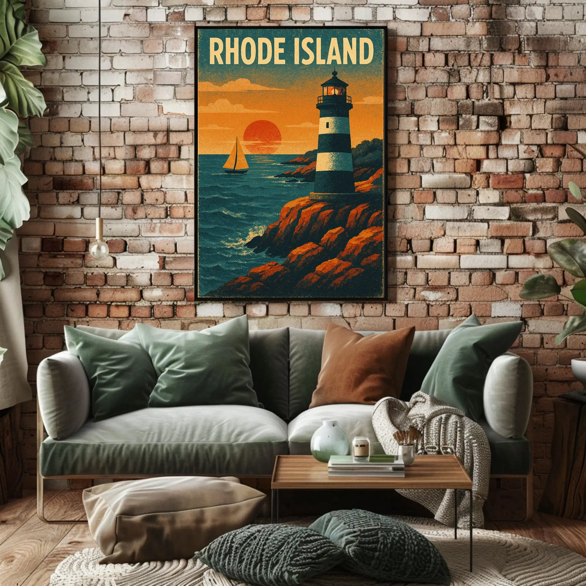 Rhode Island Coastal Charm Poster