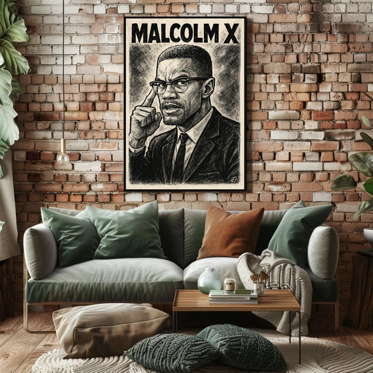 Malcolm X Portrait Poster