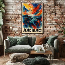 Åland Islands A Vibrant Landscape Poster