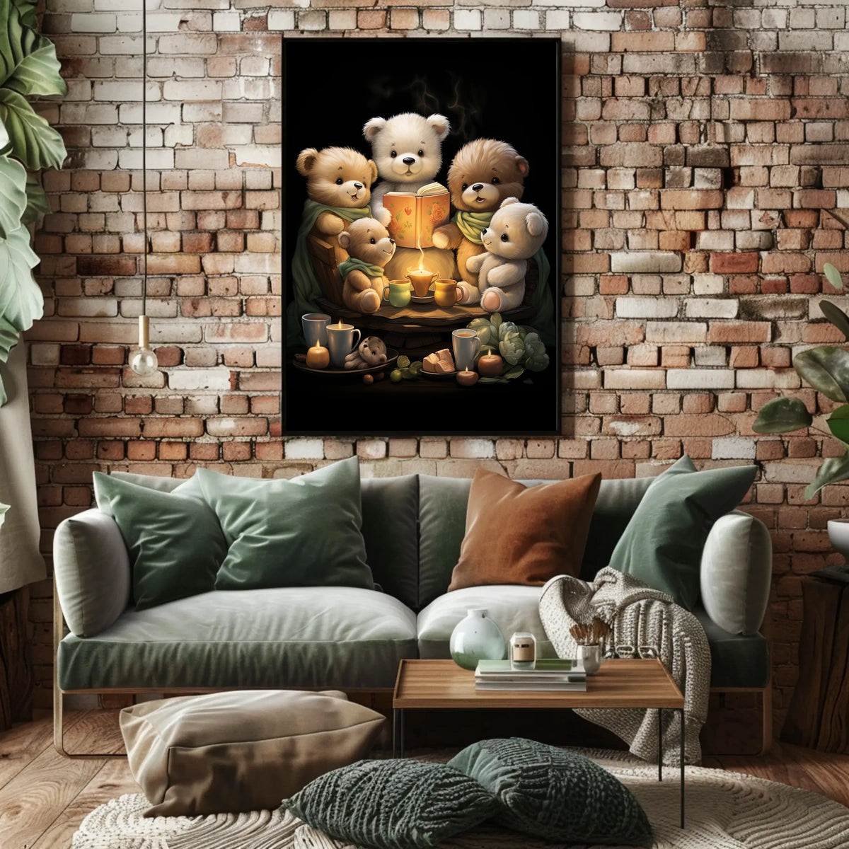 Cozy Teddy Bears Storytime Candlelit Poster