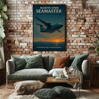 Martin XP6M Seamaster Vintage Aviation Poster Art