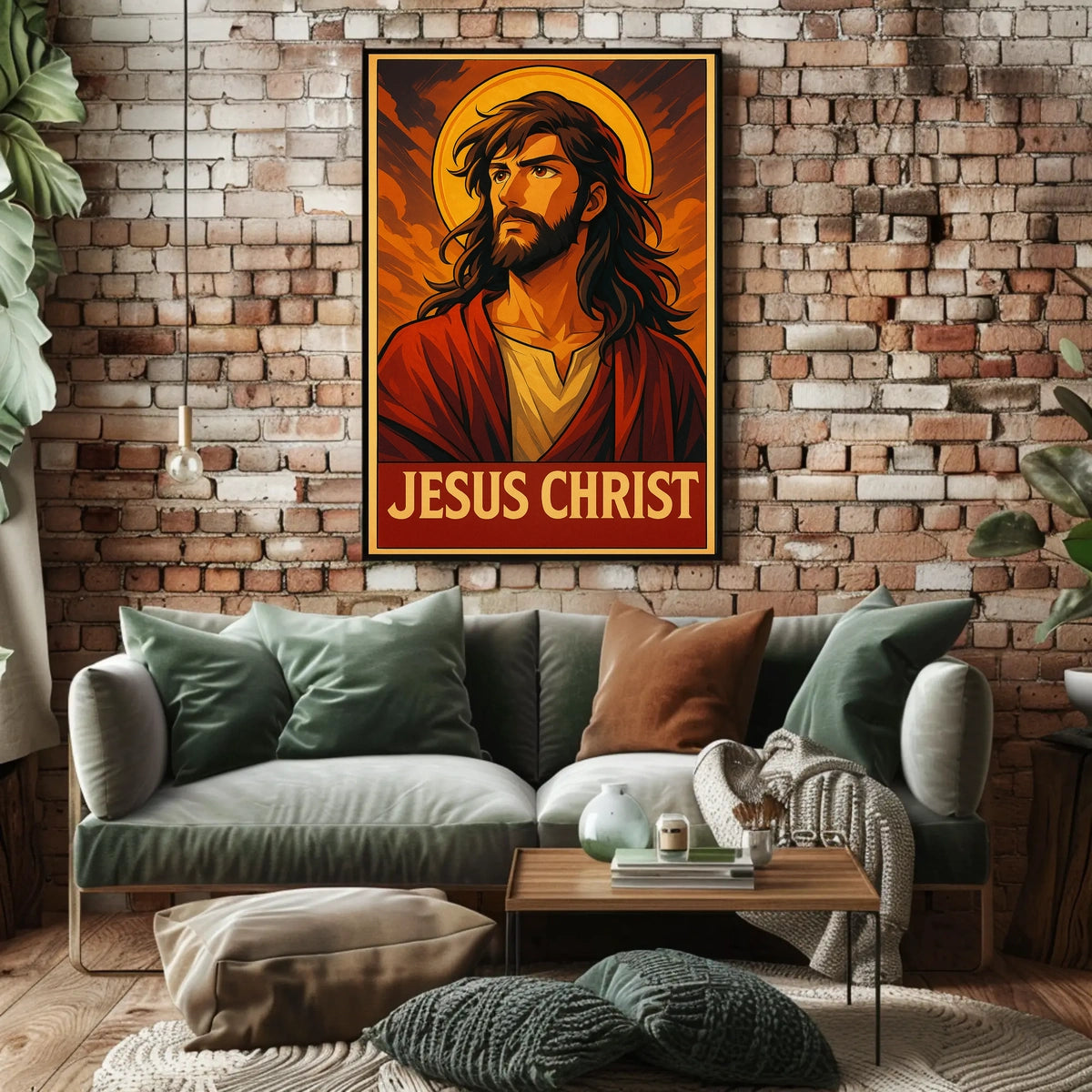 Jesus Christ Iconic Representation Poster