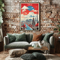 Tokyo Tradition Meets Modernity Travel Poster