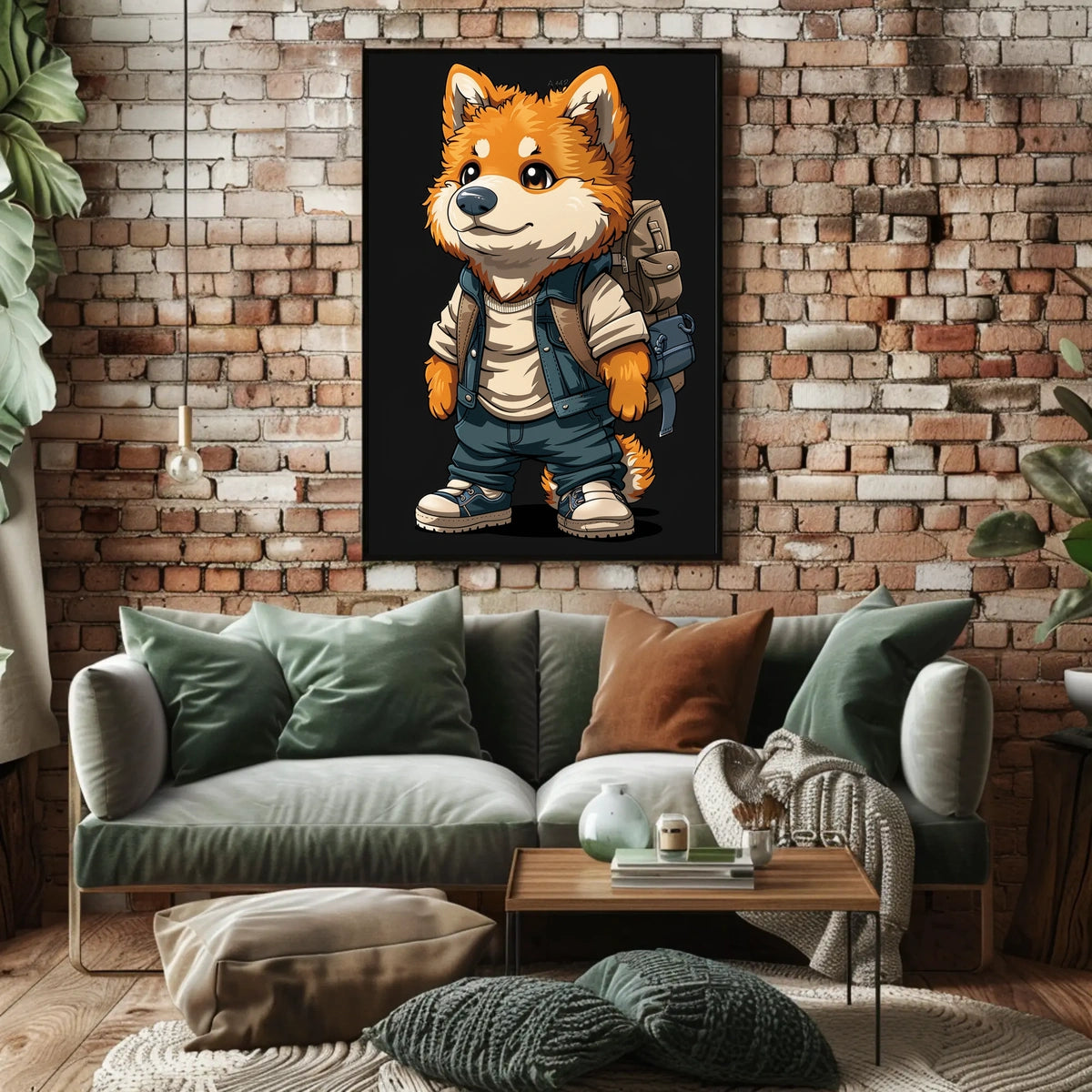 Adventurous Fox Character Poster