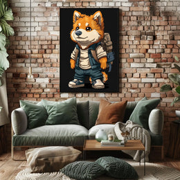 Adventurous Fox Character Poster