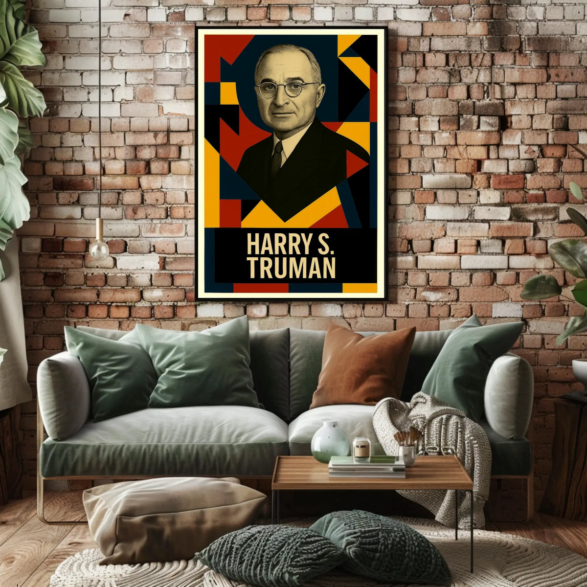 Harry S. Truman 33rd President of the United States Abstract Pop Poster