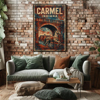 Carmel Indiana Vintage Charm Home Decor Poster