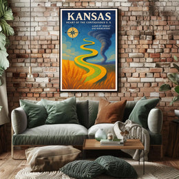 Kansas Heart of the Contiguous U.S Poster