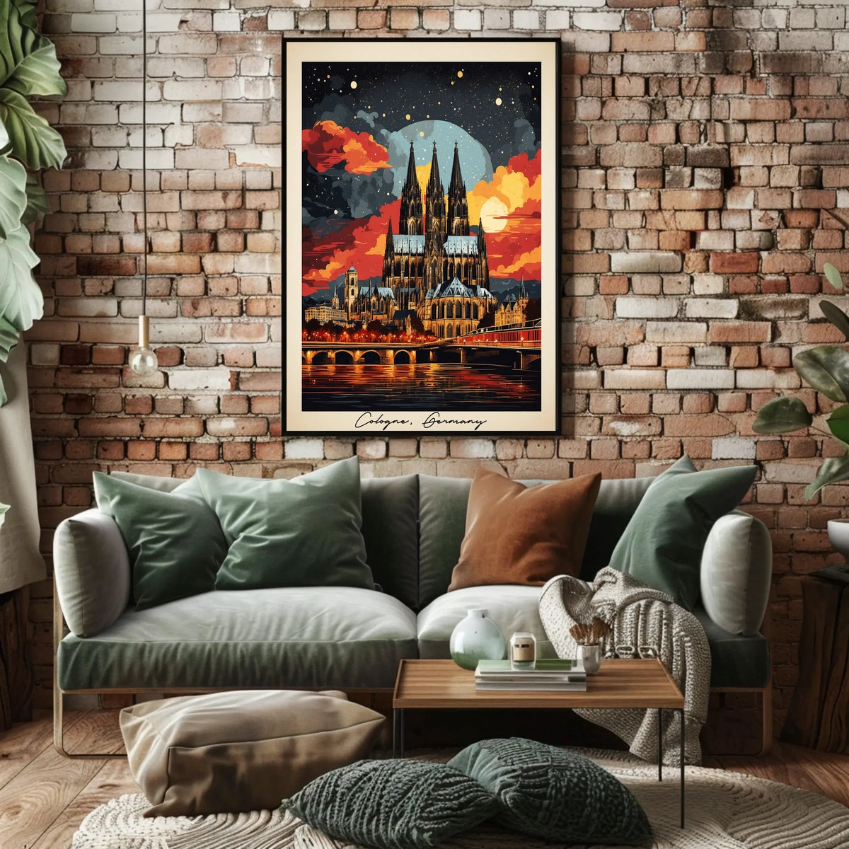 Cologne Cathedral at Sunset Poster