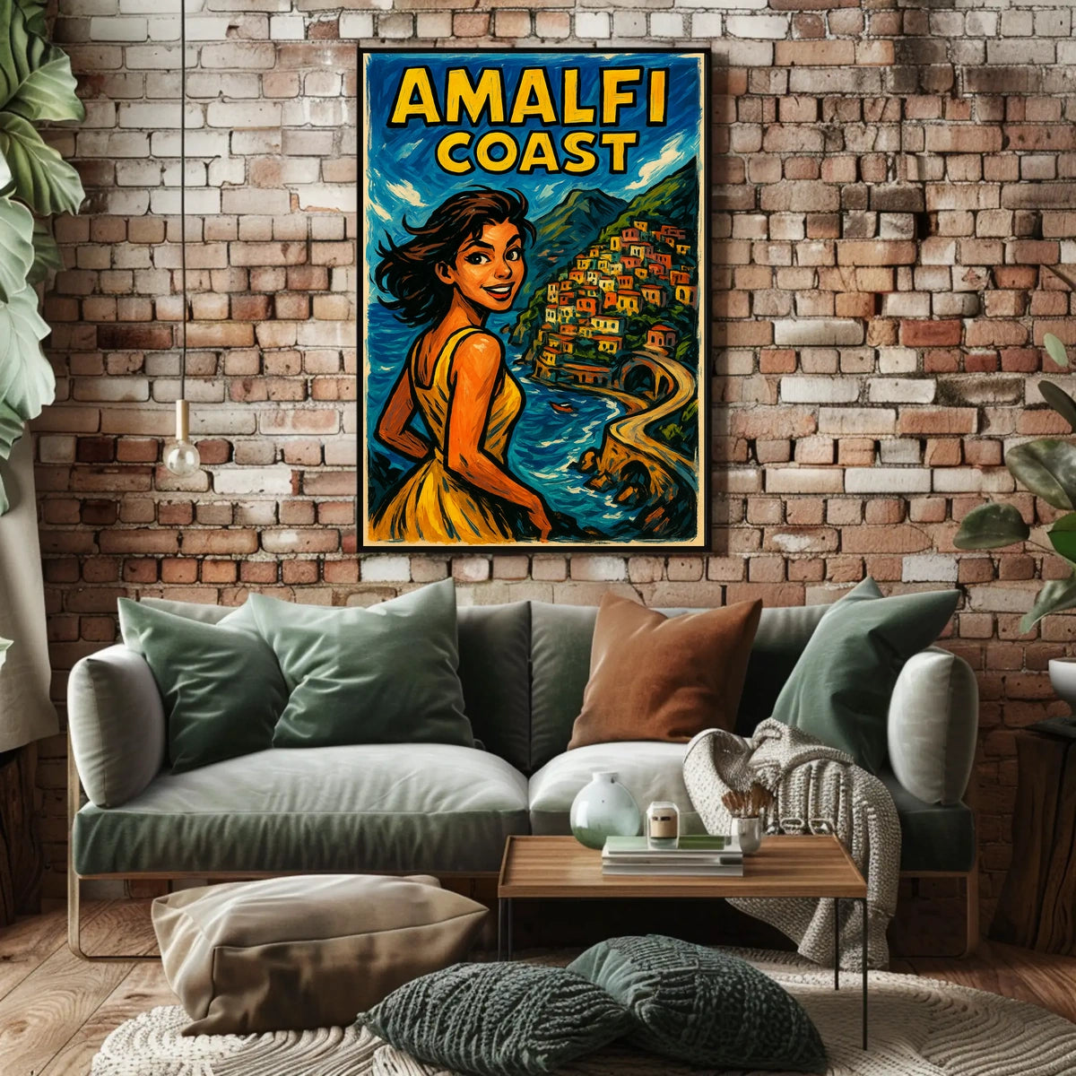 Amalfi Coast Adventure Poster 18x24 Scenic Wall Art