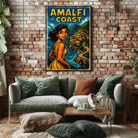 Amalfi Coast Adventure Poster 18x24 Scenic Wall Art