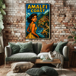 Amalfi Coast Adventure Poster 18x24 Scenic Wall Art