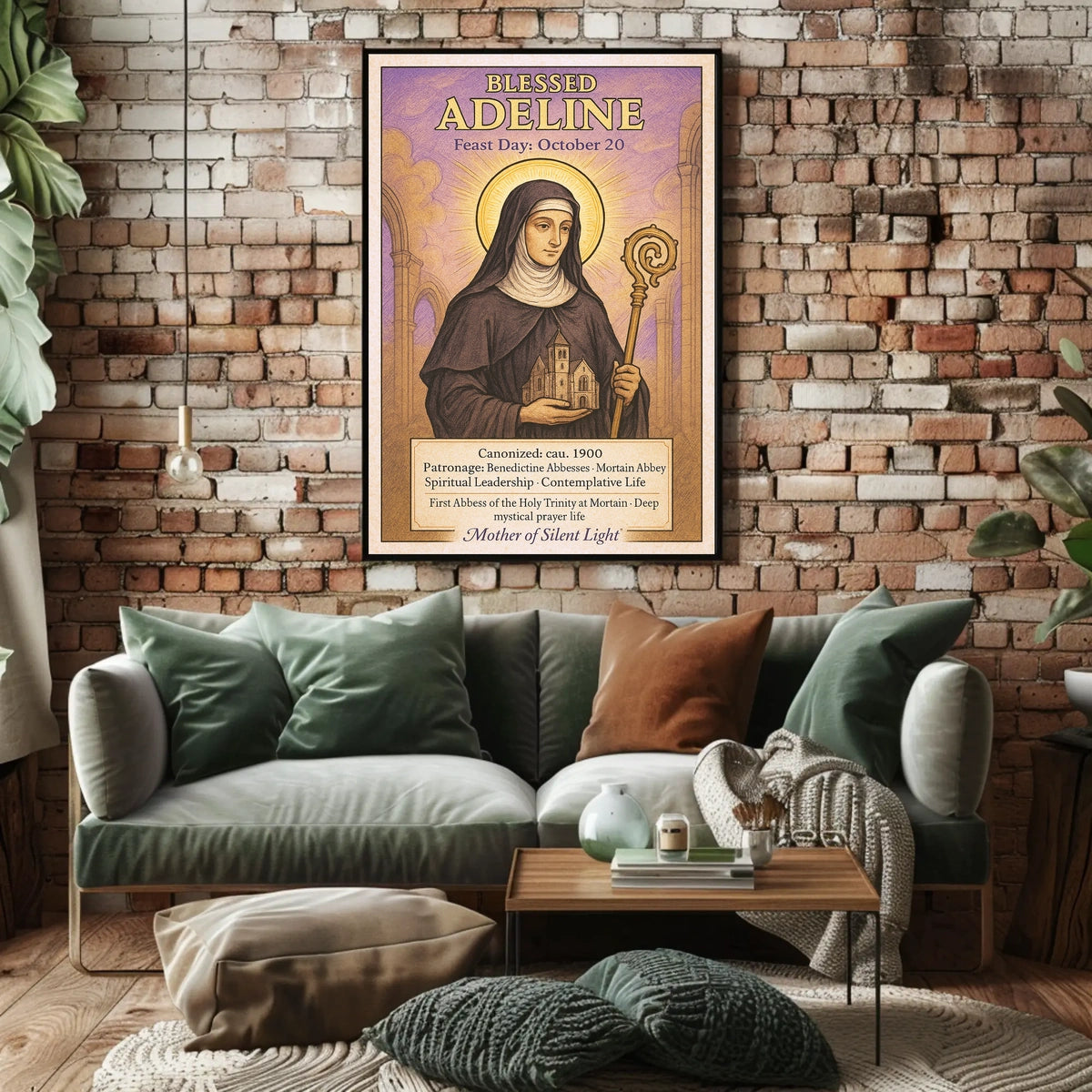 Blessed Adeline Patron of Benedictine Abbesses Poster