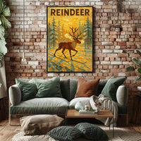 Reindeer In Winter Wonderland Poster