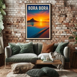 Bora Bora Sunset Poster