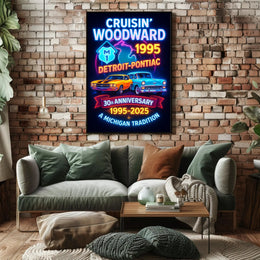 Cruisin Woodward Classic Car Poster