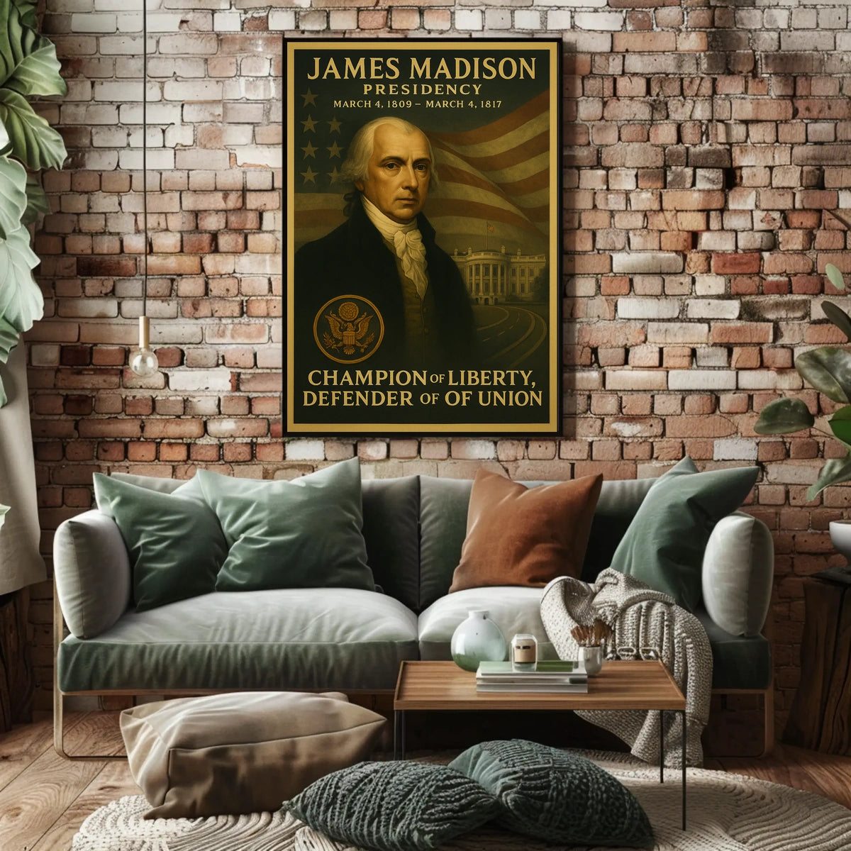 James Madison Founding Father Presidential Era Historical Poster