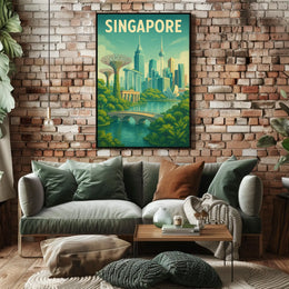 Singapore Skyline Poster