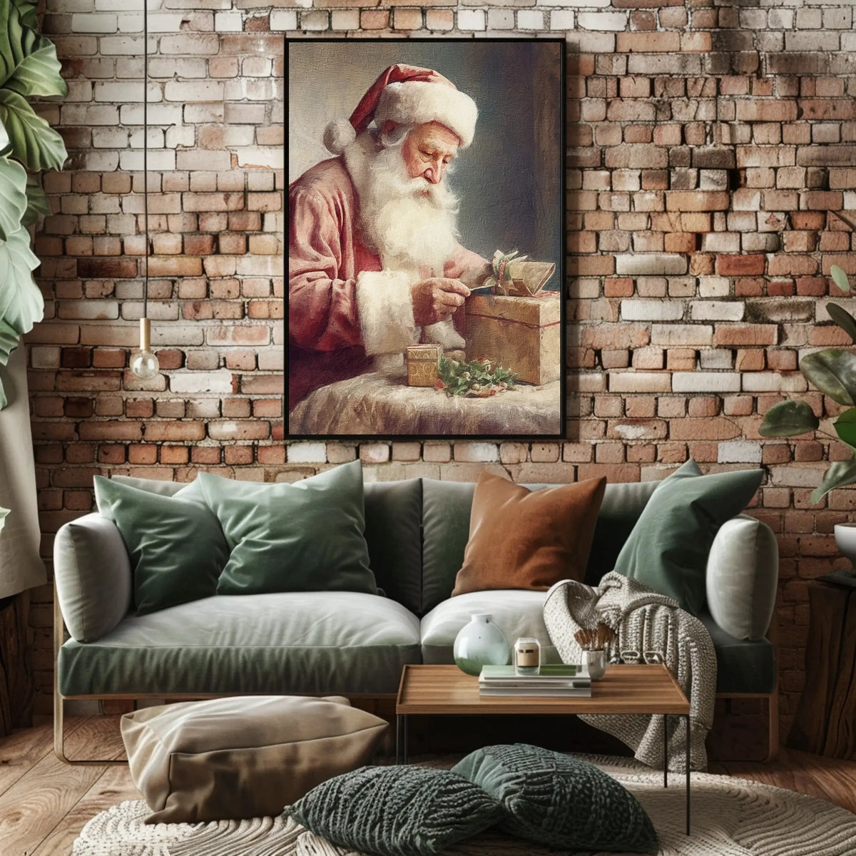 Santa Claus In A Moment Of Preparation Poster