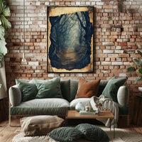 Mysterious Enigmatic Forest Path Atmosphere National Park Poster