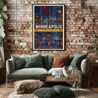 Minneapolis North Star Lights Poster