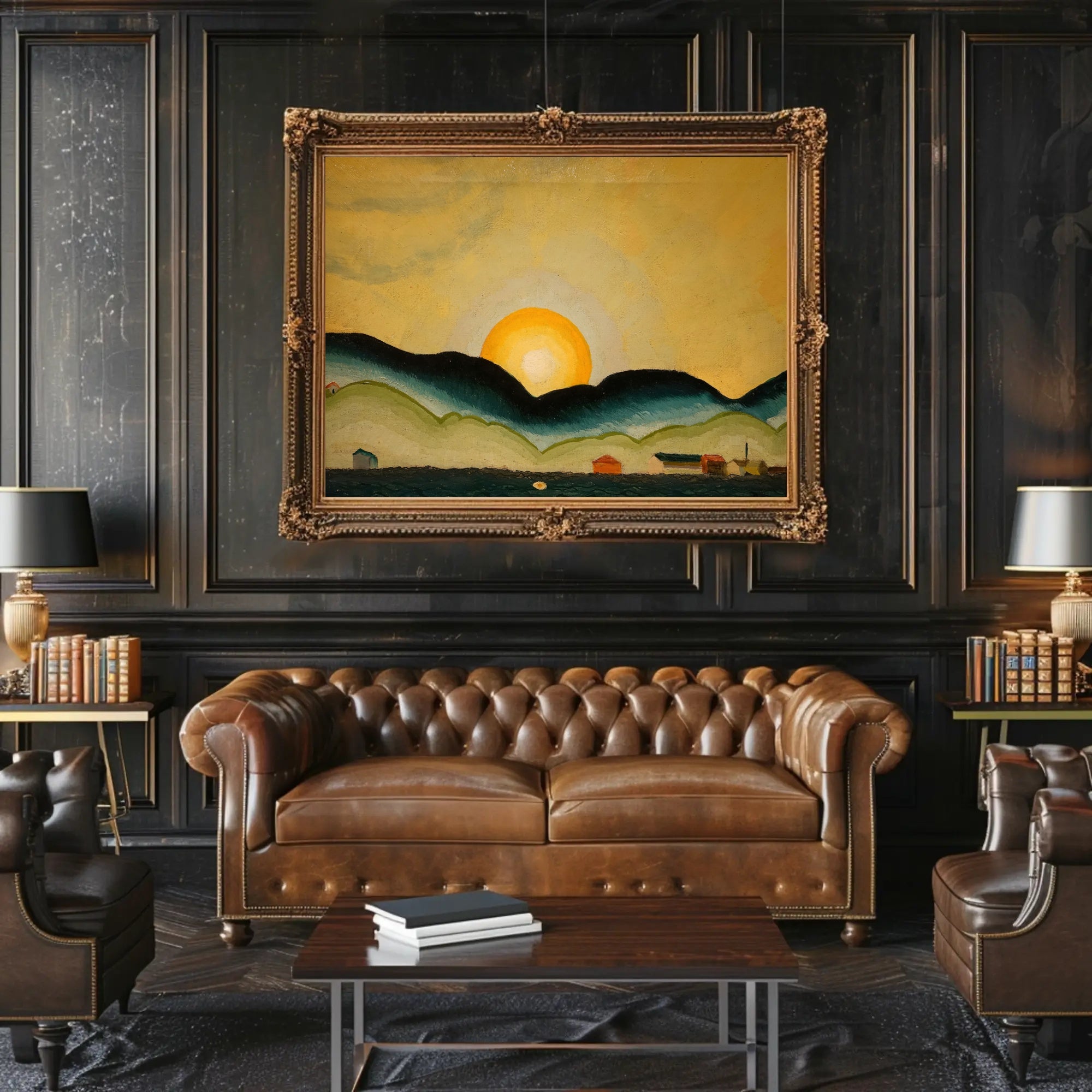 Sunrise Over Hills Poster
