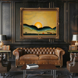 Sunrise Over Hills Poster