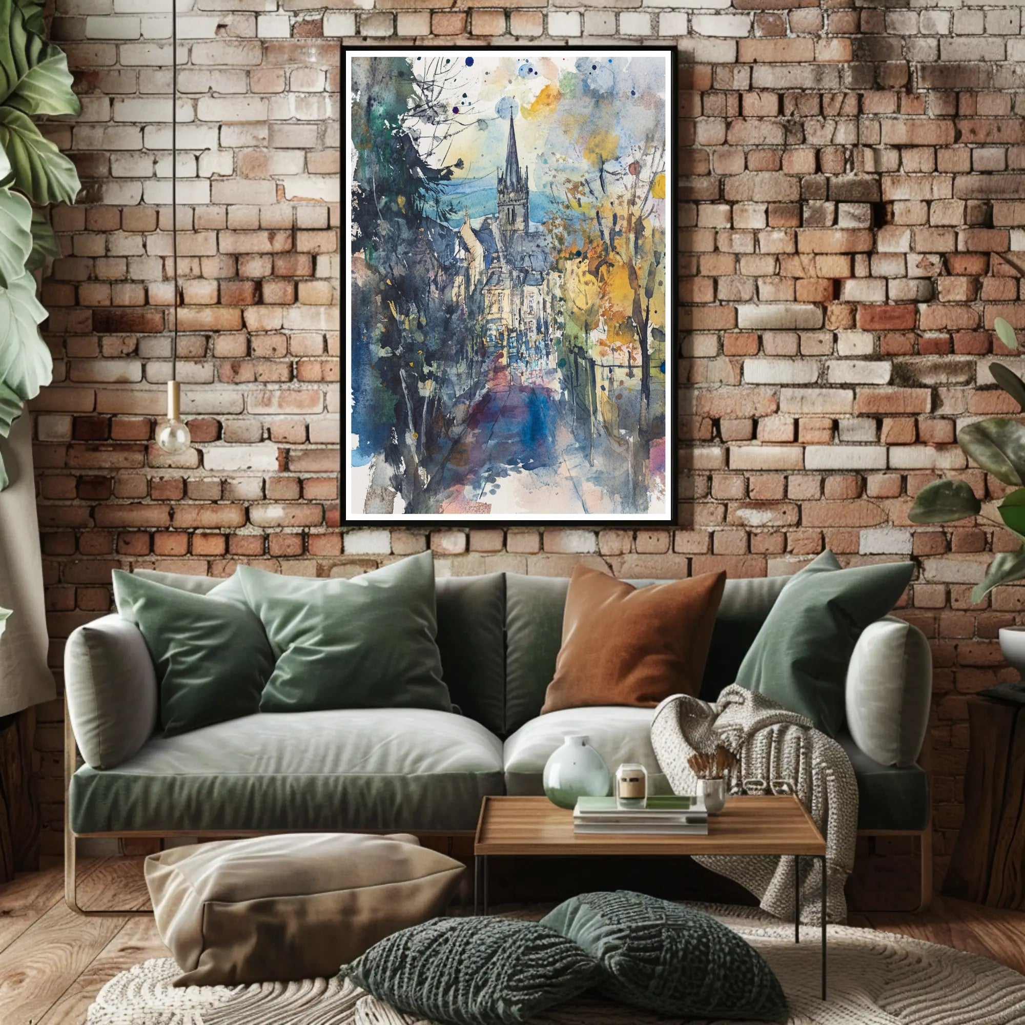 Autumn in Town Poster PosterGoat
