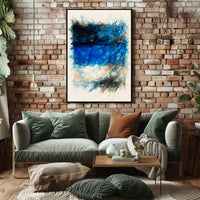 Abstract Blue Horizon Abstract Poster