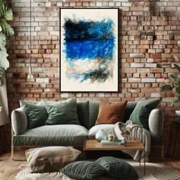 Abstract Blue Horizon Abstract Poster