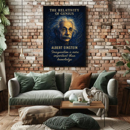 Einstein Relativity Vintage Art Poster: Inspire Creativity