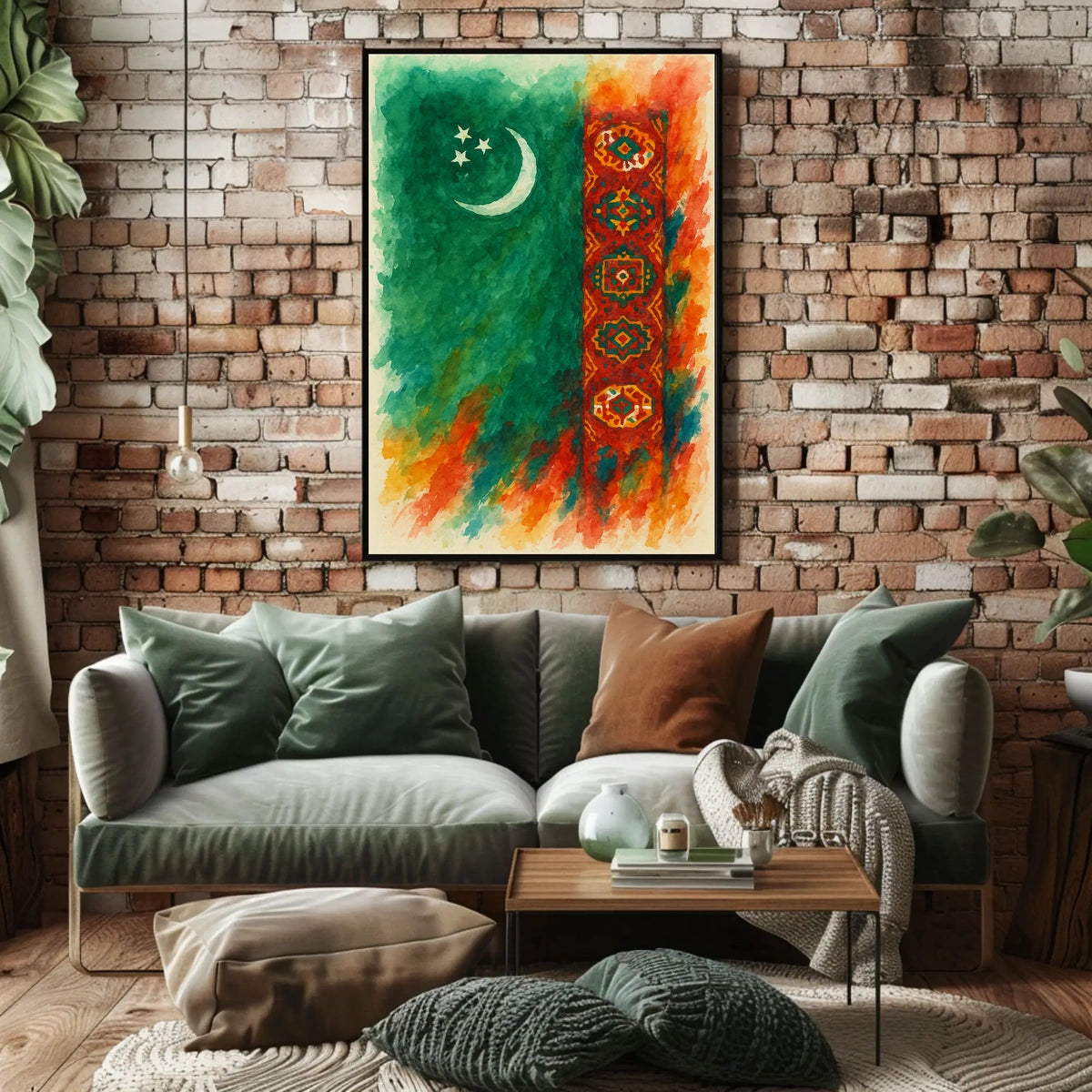 Turkmenistan National Symbol Revered Heritage Scenic Majesty Captivating Travel Inspired Wall Art Poster