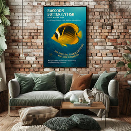 Raccoon Butterflyfish A Marine Aquarium Favorite Poster