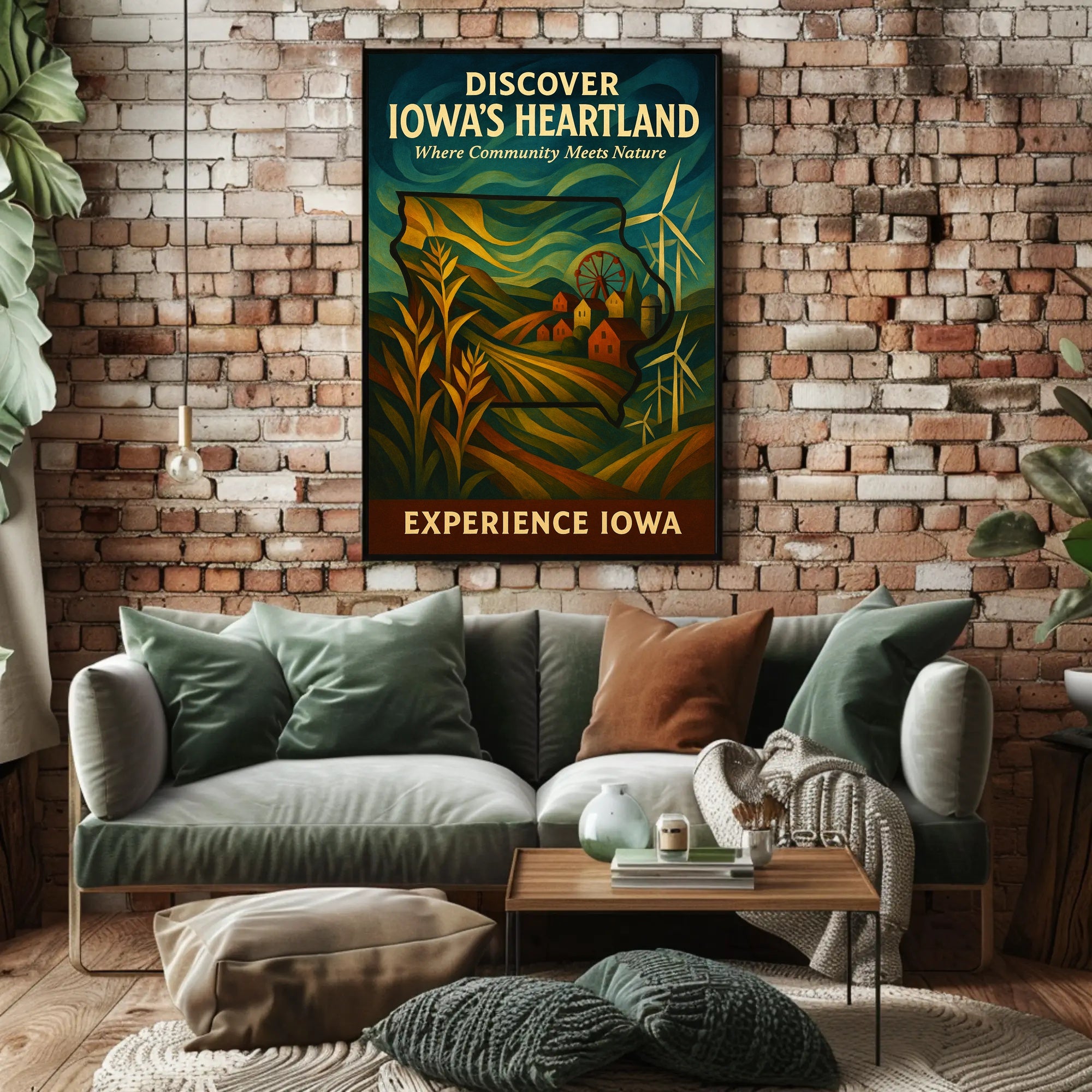 Iowa Tourism: Nature and Community, Travel Poster