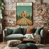Taj Mahal Agra India's Heritage Masterpiece Cultural Poster