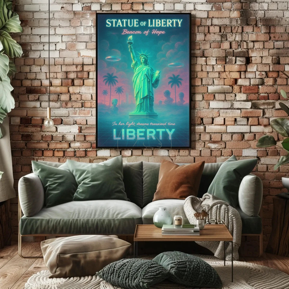 Beacon of Hope: Retro-Futuristic Sci-Fi Poster