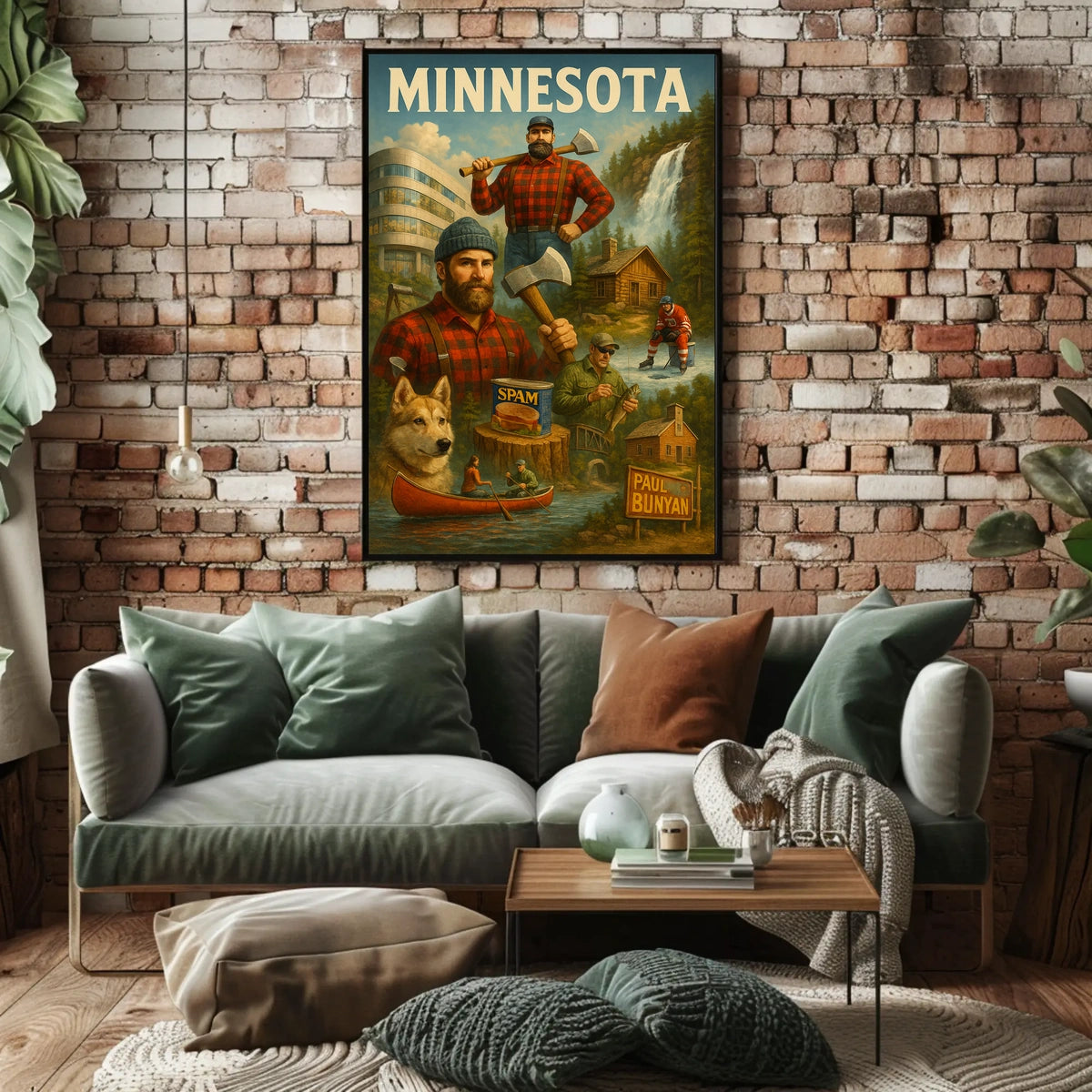 Paul Bunyan Minnesota Icon Poster