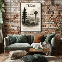 Texas The Lone Star State Poster PosterGoat
