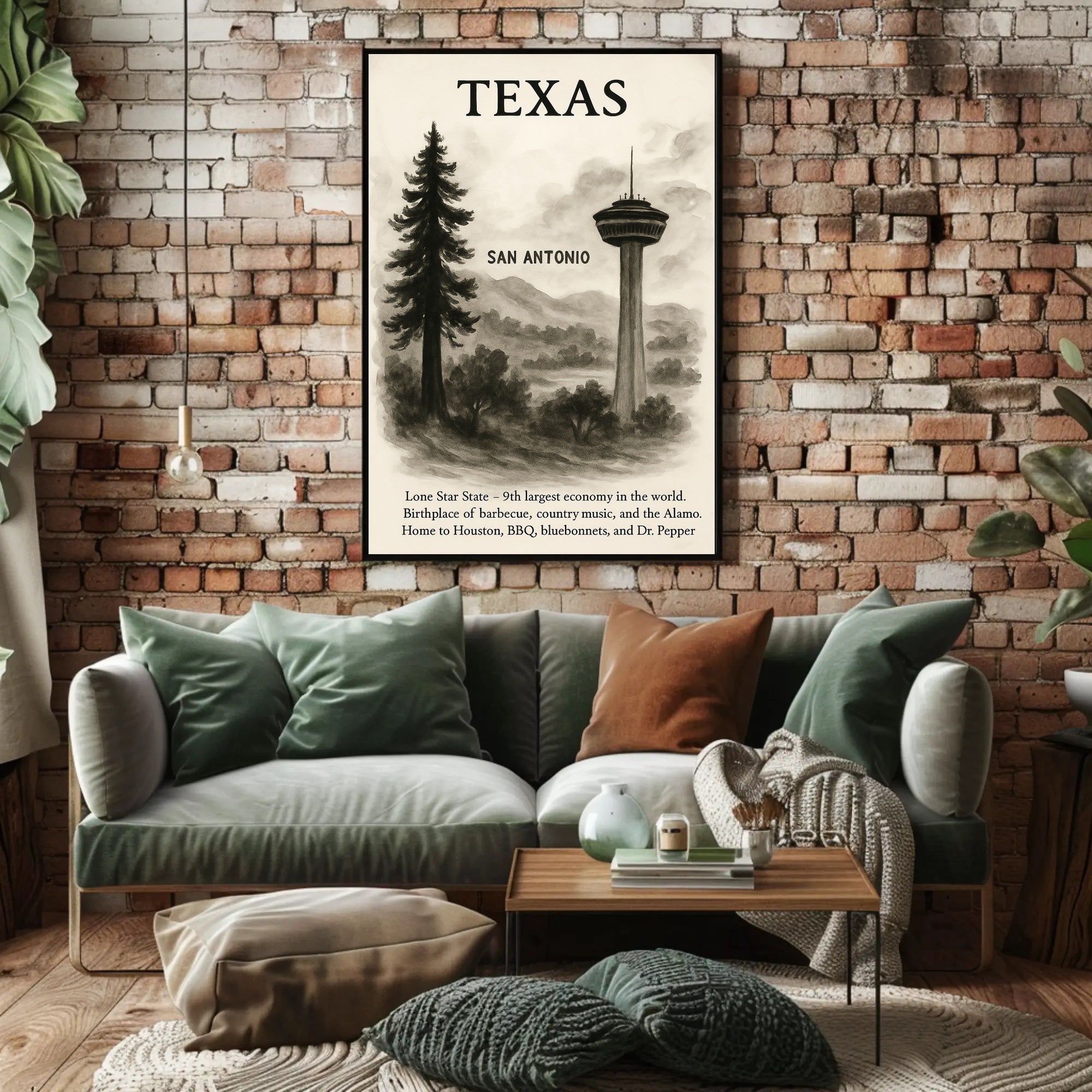Texas The Lone Star State Poster PosterGoat