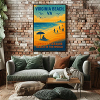 Virginia Beach, VA Longest Pleasure Beach Poster