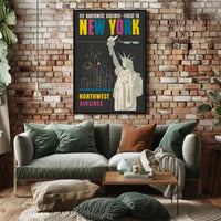 Fly Northwest Airlines to New York Poster PosterGoat