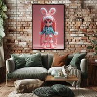 Cozy Winter Cute Character Pop Culture Poster PosterGoat