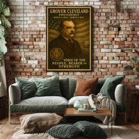 Grover Cleveland Vintage Style Historical Poster