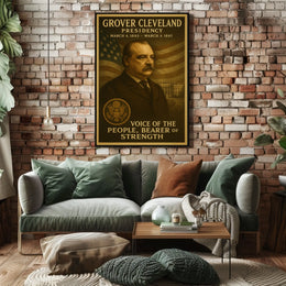 Grover Cleveland Vintage Style Historical Poster