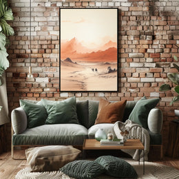 Desert Vistas Middle Eastern Cultural Landscape Poster