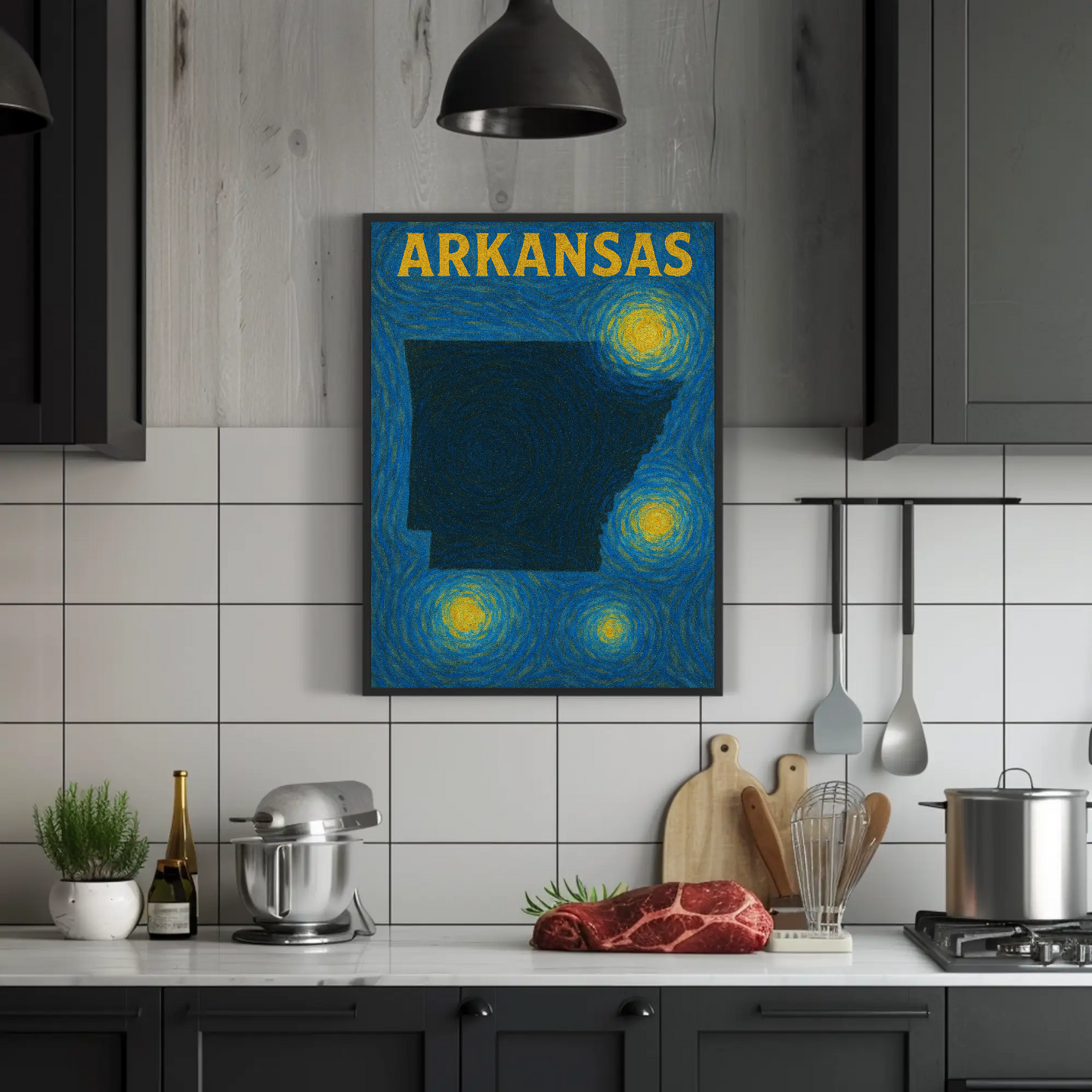 Arkansas Starry Night Poster