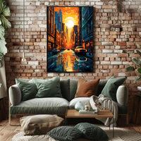 Urban Sunset Symphony Poster PosterGoat